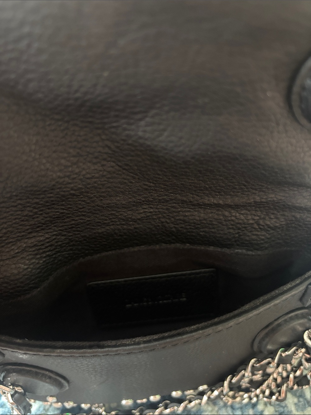 ZADIG & VOLTAIRE Studded Black Crossbody Bag with Chain Strap like new condition - Picture 5 of 5
